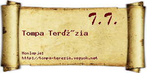 Tompa Terézia névjegykártya